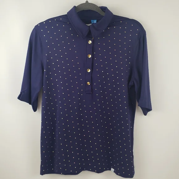 princess polly baby blue dress Gg Blue | Tops | Gg Blue Large Short Sleeve Womens Navy With Gold Studs Golf  Shirt
